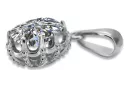 Sterling silver 925 Zircon Pendant Vintage style vpc008s