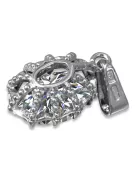 Sterling silver 925 Zircon Pendant Vintage style vpc008s