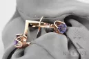 Vintage rose pink 14k 585 gold alexandrite earrings vec005 Vintage Russian Soviet Style
