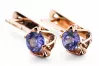 Vintage rose pink 14k 585 gold alexandrite earrings vec005 Vintage Russian Soviet Style