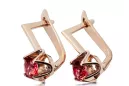 Earrings Vintage Ruby Original Vintage 14K Rose Gold vec005r