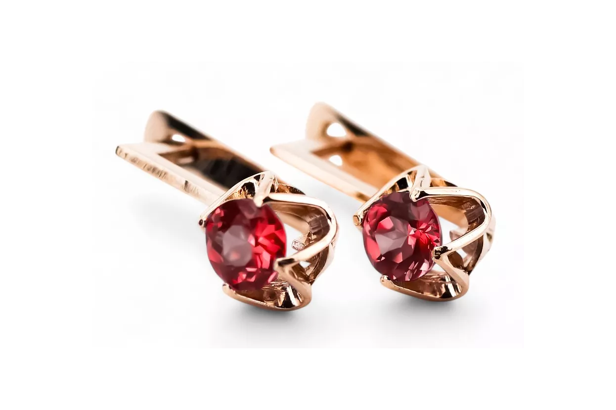 Earrings Vintage Ruby Original Vintage 14K Rose Gold vec005r Earrings Vintage Ruby Original Vintage 14K Rose Gold vec005r
