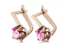 Vintage craft Earrings Amethyst Original Vintage 14K Rose Gold vec005r