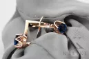 Oro rosa antiguo original de 14k Zafiro Pendientes Estilo vintage vec005r