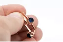 Oro rosa antiguo original de 14k Zafiro Pendientes Estilo vintage vec005r