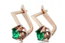 Original Vintage 14K Rose Gold Emerald Earrings Vintage Jewlery vec005r