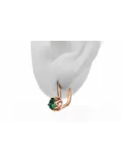 Original Vintage 14K Rose Gold Emerald Earrings Vintage Jewlery vec005r