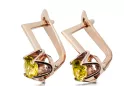 Earrings Vintage Jewlery Yellow Peridot Original Vintage 14K Rose Gold vec005r
