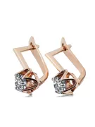 Original Vintage 14K Rose Gold Zircon Earrings Vintage vec005r