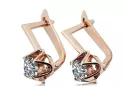 Original Vintage 14K Rose Gold Zircon Earrings Vintage vec005r
