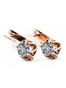 Original Vintage 14K Rose Gold Zircon Earrings Vintage vec005r