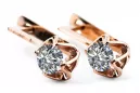 Original Vintage 14K Rose Gold Zircon Earrings Vintage vec005r