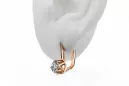 Original Vintage 14K Rose Gold Zircon Earrings Vintage vec005r