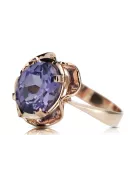 Russian Soviet rose 14k 585 gold Alexandrite Ruby Emerald Sapphire Zircon ring  vrc206
