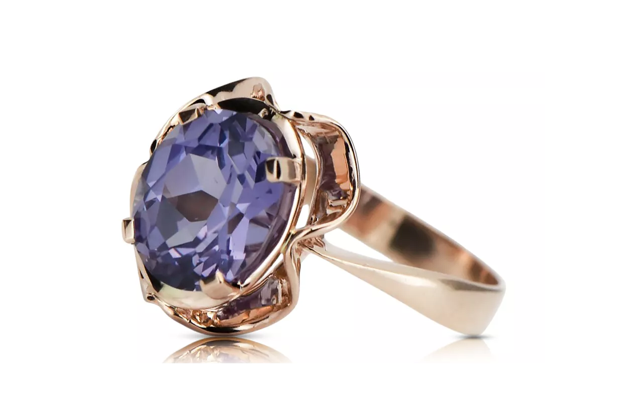 Russian Soviet rose 14k 585 gold Alexandrite Ruby Emerald Sapphire Zircon ring vrc206 Russian Soviet rose 14k 585 gold Alexandrite Ruby Emerald Sapphire Zircon ring vrc206