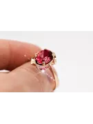 Inel Vintage Rubin Original vintage din aur roz de 14k vrc206r
