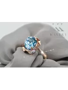 Aquamarine Original Vintage 14K Rose Gold Ring Vintage style vrc206r