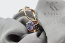 Kolczyki z czerwonego różowego złota 14k 585 z aleksandrytem vec142r Rosyjski Vintage styl