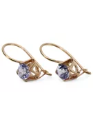 Vintage rose pink 14k 585 gold alexandrite earrings vec142 Vintage Russian Soviet Style
