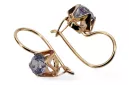 Kolczyki z czerwonego różowego złota 14k 585 z aleksandrytem vec142r Rosyjski Vintage styl