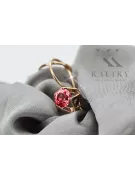 Rubinas Originalus 14k rožinio aukso vintage Auskarai Vintažiniai amatai vec142r