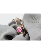 Estilo vintage Pendientes Amatista Oro rosa antiguo original de 14k vec142r