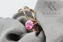 Estilo vintage Pendientes Amatista Oro rosa antiguo original de 14k vec142r
