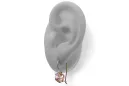 Estilo vintage Pendientes Amatista Oro rosa antiguo original de 14k vec142r