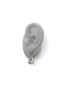 Pendientes Estilo vintage Aguamarina Oro rosa antiguo original de 14k vec142r
