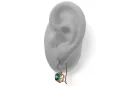 Smaragd Originales Vintage-Roségold aus 14 Karat Ohrringe Vintage vec142r