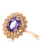 Russian rose pink Vintage style 14K gold Alexandrite Ring crc012r