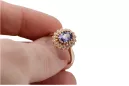 Russian rose pink Vintage style 14K gold Alexandrite Ring crc012r