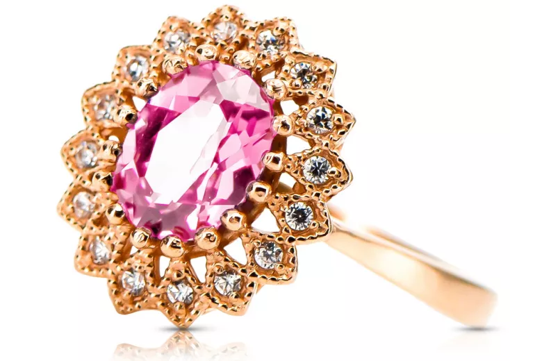 Vintage Jewlery Ring Amethyst Original Vintage 14K Rose Gold crc012r