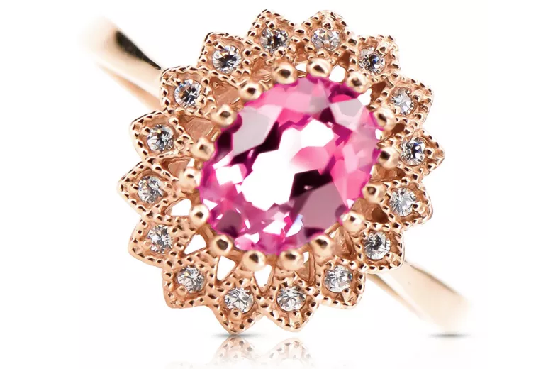 Vintage Jewlery Ring Amethyst Original Vintage 14K Rose Gold crc012r