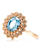 Ring Vintage Aquamarine Original Vintage 14K Rose Gold crc012r