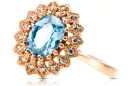 Ring Vintage Aquamarine Original Vintage 14K Rose Gold crc012r