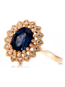 Vintage Ring Sapphire Original Vintage 14K Rose Gold crc012r