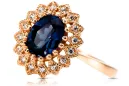 Vintage Ring Sapphire Original Vintage 14K Rose Gold crc012r