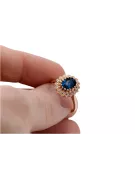 Vintage Ring Sapphire Original Vintage 14K Rose Gold crc012r