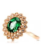 Emerald Original Vintage 14K Rose Gold Ring Vintage style crc012r