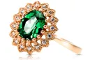 Emerald Original Vintage 14K Rose Gold Ring Vintage style crc012r