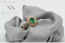 Pierścionek Vintage unikatowe Szmaragd Oryginalny wyrób Vintage 14k z różowego złota crc012r