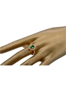 Emerald Original Vintage 14K Rose Gold Ring Vintage style crc012r