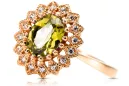 Vintage Jewlery Ring Yellow Peridot Original Vintage 14K Rose Gold crc012r