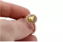 Vintage Jewlery Ring Yellow Peridot Original Vintage 14K Rose Gold crc012r