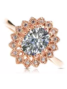 Original Vintage 14K Rose Gold Zircon Ring Vintage style crc012r