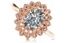 Original Vintage 14K Rose Gold Zircon Ring Vintage style crc012r