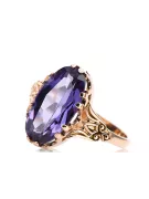 Russian Soviet rose 14k 585 gold Alexandrite Ruby Emerald Sapphire Zircon ring  vrc058
