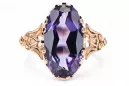 Russian Soviet rose 14k 585 gold Alexandrite Ruby Emerald Sapphire Zircon ring  vrc058