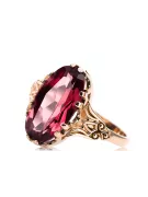 Ring Vintage Stil Rubinrot Originales Vintage-Roségold aus 14 Karat vrc058r